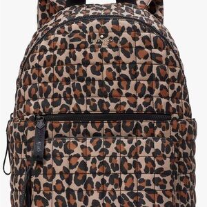 Kate Spade Camden Quilted Large Leopard Backpack